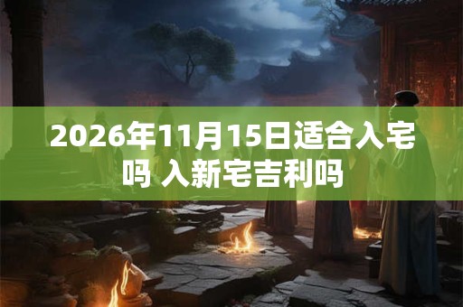 2026年11月15日适合入宅吗 入新宅吉利吗