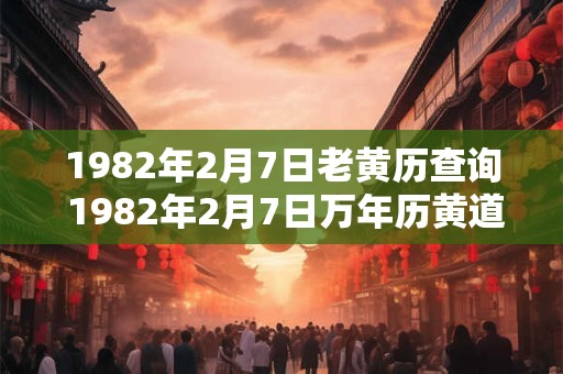 1982年2月7日老黄历查询 1982年2月7日万年历黄道吉日