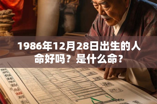 1986年12月28日出生的人命好吗？是什么命？