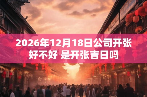2026年12月18日公司开张好不好 是开张吉日吗