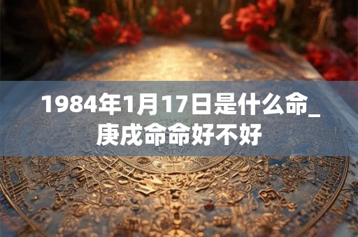 1984年1月17日是什么命_庚戌命命好不好