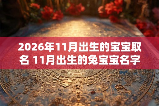 2026年11月出生的宝宝取名 11月出生的兔宝宝名字