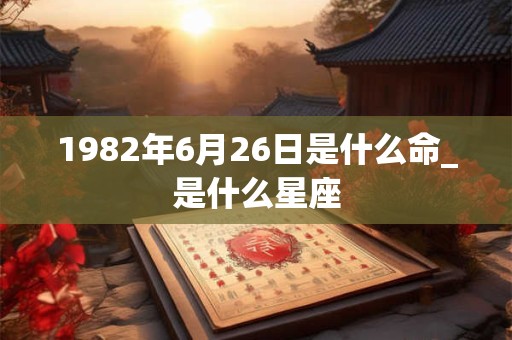 1982年6月26日是什么命_是什么星座