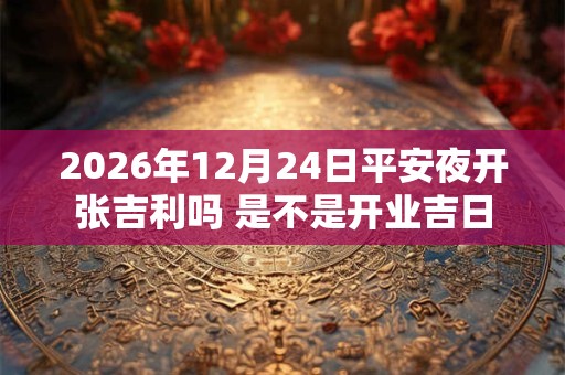 2026年12月24日平安夜开张吉利吗 是不是开业吉日