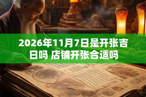 2026年11月7日是开张吉日吗 店铺开张合适吗
