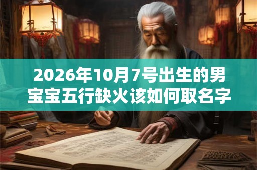 2026年10月7号出生的男宝宝五行缺火该如何取名字 2026年10月7号出生的男宝宝五行缺火该如何取名字