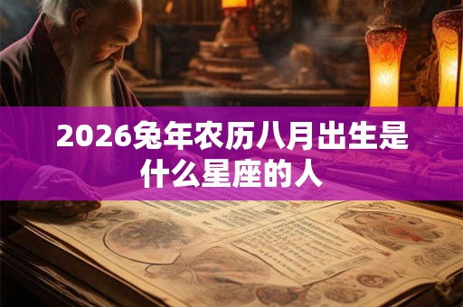 2026兔年农历八月出生是什么星座的人 2026兔年农历八月出生是什么星座的人