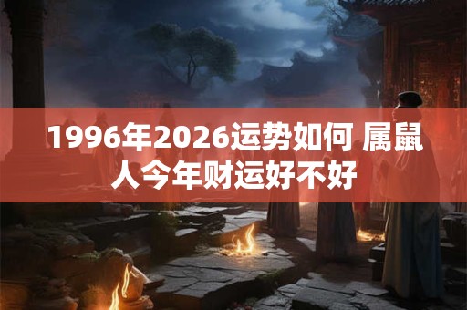 1996年2026运势如何 属鼠人今年财运好不好 1996年2026运势如何 属鼠人今年财运好不好