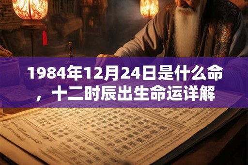 1984年12月24日是什么命,十二时辰出生命运详解 1984年12月24日是什么命,十二时辰出生命运详解