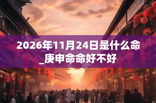 2026年11月24日是什么命_庚申命命好不好