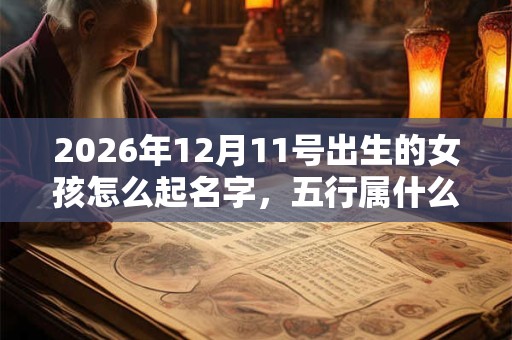 2026年12月11号出生的女孩怎么起名字，五行属什么