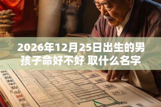 2026年12月25日出生的男孩子命好不好 取什么名字好