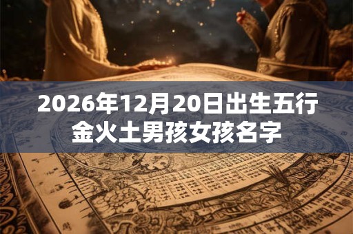 2026年12月20日出生五行金火土男孩女孩名字 2026年12月20日出生五行金火土男孩女孩名字