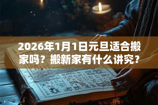 2026年1月1日元旦适合搬家吗？搬新家有什么讲究？