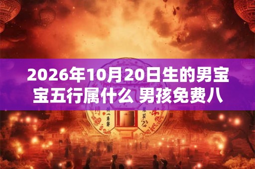 2026年10月20日生的男宝宝五行属什么 男孩免费八字起名