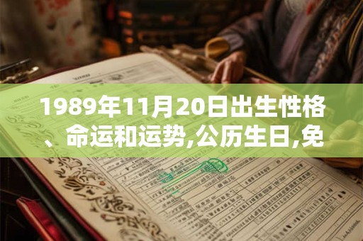 1989年11月20日出生性格、命运和运势,公历生日,免费算命
