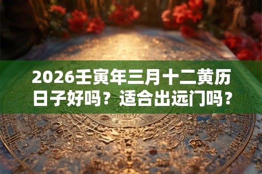 2026壬寅年三月十二黄历日子好吗？适合出远门吗？