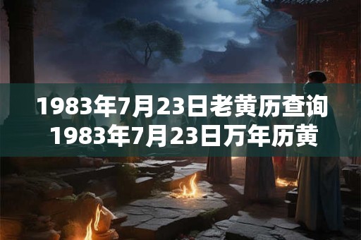 1983年7月23日老黄历查询 1983年7月23日万年历黄道吉日