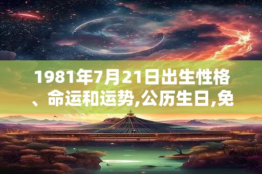 1981年7月21日出生性格、命运和运势,公历生日,免费算命 1981年7月21日出生性格、命运和运势,公历生日,免费算命