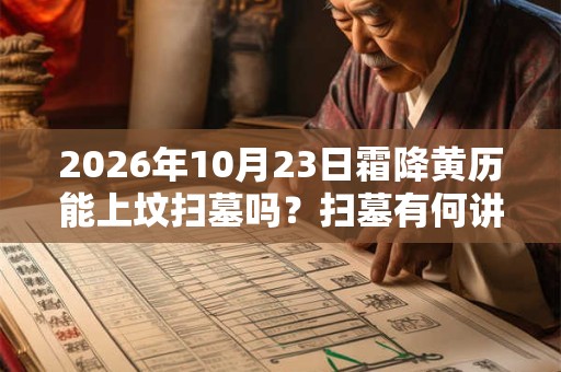 2026年10月23日霜降黄历能上坟扫墓吗？扫墓有何讲究？