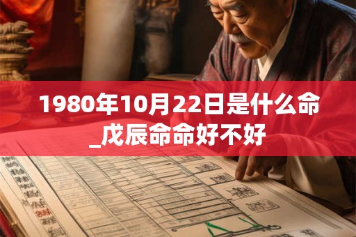 1980年10月22日是什么命_戊辰命命好不好 1980年10月22日是什么命_戊辰命命好不好