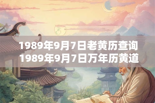 1989年9月7日老黄历查询 1989年9月7日万年历黄道吉日