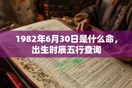 1982年6月30日是什么命,出生时辰五行查询 1982年6月30日是什么命,出生时辰五行查询