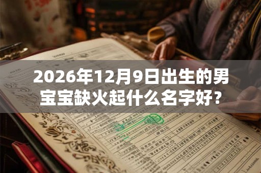2026年12月9日出生的男宝宝缺火起什么名字好？