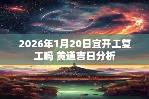 2026年1月20日宜开工复工吗 黄道吉日分析 2026年1月20日宜开工复工吗 黄道吉日分析