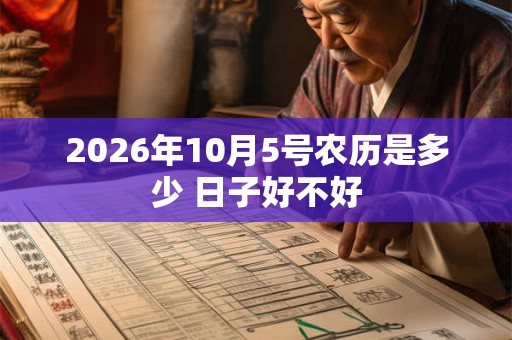 2026年10月5号农历是多少 日子好不好