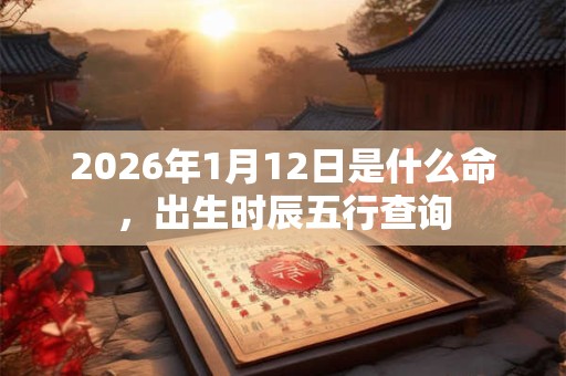 2026年1月12日是什么命，出生时辰五行查询