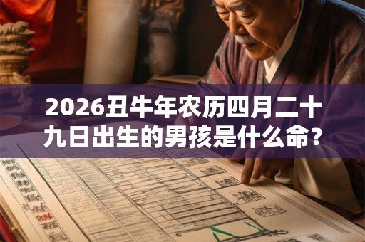2026丑牛年农历四月二十九日出生的男孩是什么命？