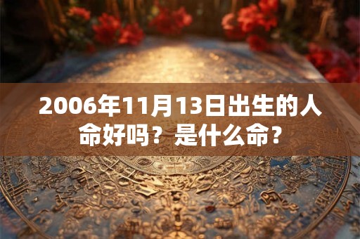 2006年11月13日出生的人命好吗？是什么命？