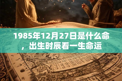 1985年12月27日是什么命，出生时辰看一生命运