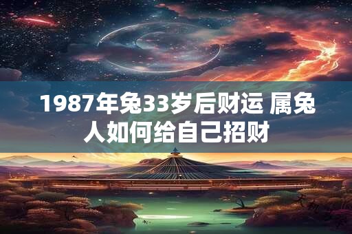 1987年兔33岁后财运 属兔人如何给自己招财 1987年兔33岁后财运 属兔人如何给自己招财