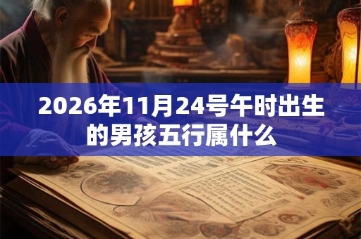 2026年11月24号午时出生的男孩五行属什么