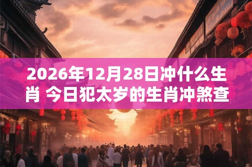 2026年12月28日冲什么生肖 今日犯太岁的生肖冲煞查询: 2026年12月28日冲什么生肖 今日犯太岁的生肖冲煞查询: