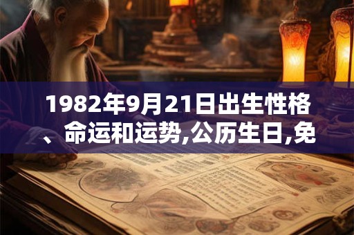 1982年9月21日出生性格、命运和运势,公历生日,免费算命 1982年9月21日出生性格、命运和运势,公历生日,免费算命