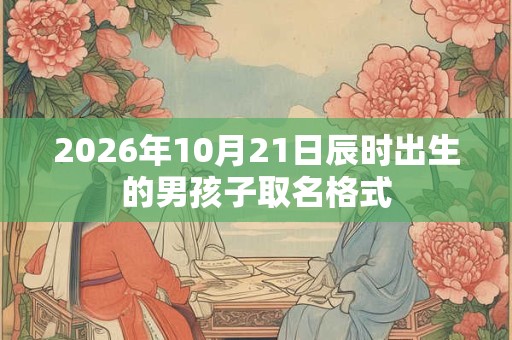 2026年10月21日辰时出生的男孩子取名格式