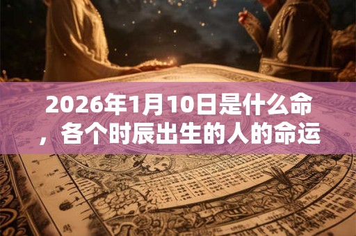 2026年1月10日是什么命，各个时辰出生的人的命运