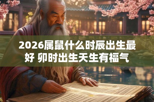 2026属鼠什么时辰出生最好 卯时出生天生有福气