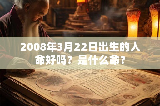 2008年3月22日出生的人命好吗?是什么命? 2008年3月22日出生的人命好吗?是什么命?