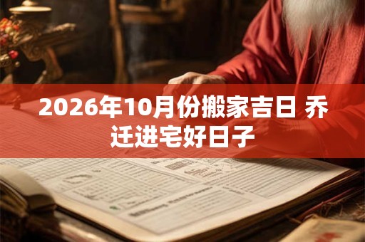 2026年10月份搬家吉日 乔迁进宅好日子 2026年10月份搬家吉日 乔迁进宅好日子
