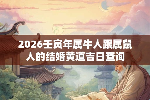 2026壬寅年属牛人跟属鼠人的结婚黄道吉日查询 2026壬寅年属牛人跟属鼠人的结婚黄道吉日查询