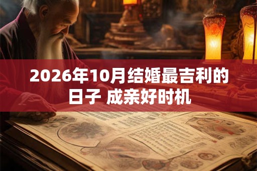 2026年10月结婚最吉利的日子 成亲好时机