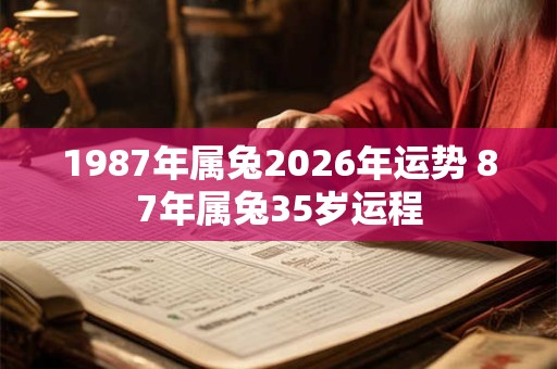 1987年属兔2026年运势 87年属兔35岁运程