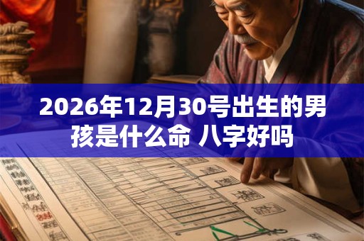 2026年12月30号出生的男孩是什么命 八字好吗