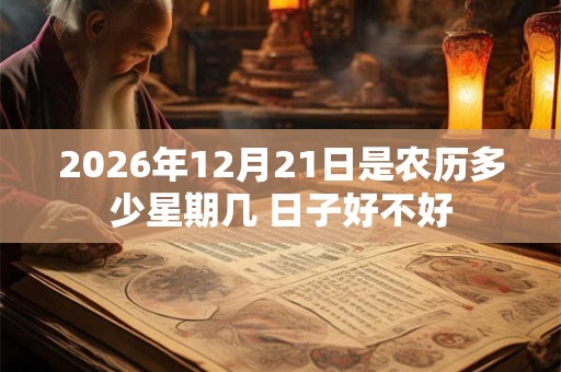 2026年12月21日是农历多少星期几 日子好不好