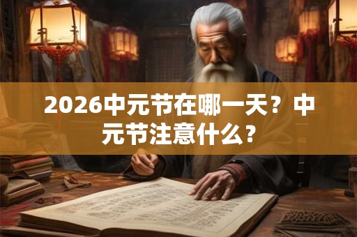 2026中元节在哪一天?中元节注意什么? 2026中元节在哪一天?中元节注意什么?