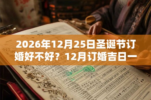 2026年12月25日圣诞节订婚好不好？12月订婚吉日一览